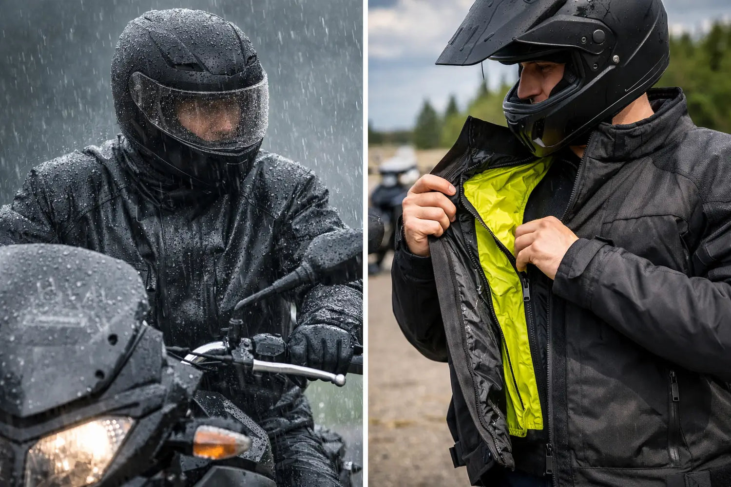 Laminated vs Removable Rain Liners for Riders