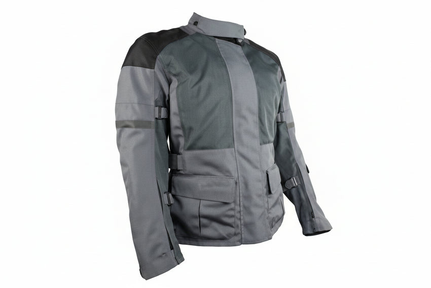 Gryphon Men's BADWATER 2 in 1 Waterproof Mesh Jacket in black color, showcasing the front view with mesh details and yoke design.
