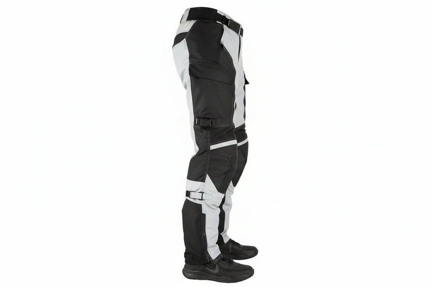 Gryphon Pacific Coast pants in grey and black side view on a white background