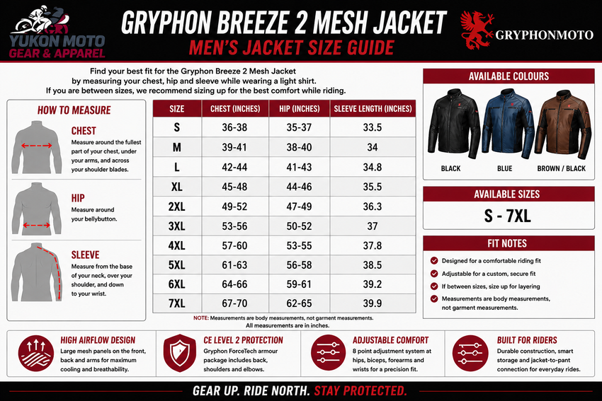 Gryphon Men's BREEZE 2 Mesh Motorcycle Jacket Canada