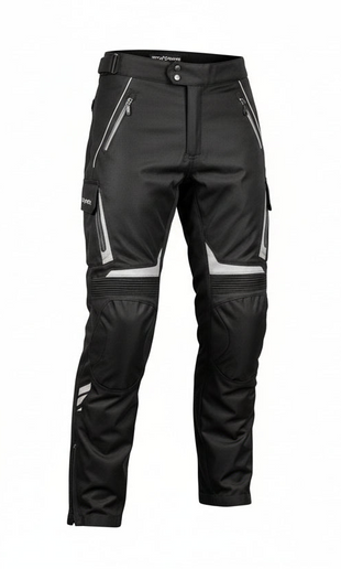 A pair of Gryphon Women's HI-FLO Mesh Pants with vented armor and high airflow mesh panels, displayed against a white background.