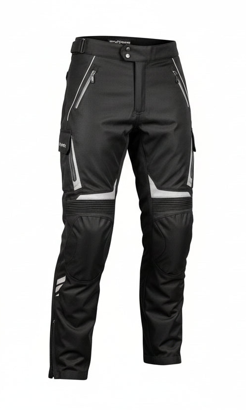 A pair of Gryphon Women's HI-FLO Mesh Pants with vented armor and high airflow mesh panels, displayed against a white background.