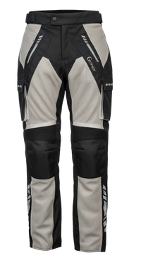 A pair of Gryphon Women's HI-FLO Mesh Pants with vented armor and high airflow mesh panels, displayed against a white background.