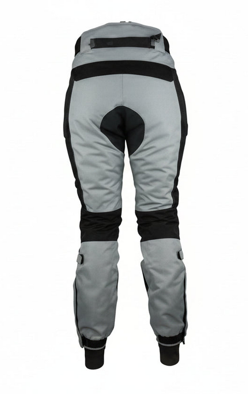 Gryphon Women's PACIFIC COAST Waterproof Pants in Grey and Black back side on a white background