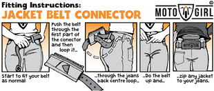 MotoGirl Jacket Belt Connector (5 Colours)