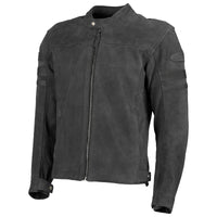 Black Joe Rocket Classis92 leather jacket with a Joe Rocket logo on arm on a white background