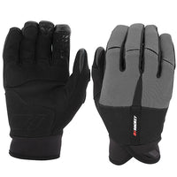 A pair of Joe Rocket Men's PHOENIX Mesh Gloves in black and grey color, featuring a premium synthetic palm with silicone print for grip, and touchscreen fingertips.