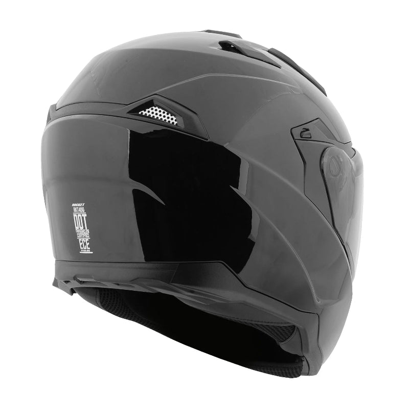 Black motorcycle helmet on a white background