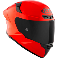 KYT TT-Revo full-face motorcycle helmet in Gloss Gara Red featuring a dark smoke visor, lightweight aerodynamic shell, advanced ventilation system, and race-inspired styling. DOT and ECE certified sport bike helmet engineered for superior comfort, protection, and performance on the street and track.