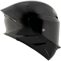 KYT TT-Revo full-face motorcycle helmet in Matte Black featuring a dark smoke visor, lightweight aerodynamic shell, advanced ventilation system, and race-inspired styling. DOT and ECE certified sport bike helmet engineered for superior comfort, protection, and performance on the street and track.