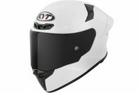 KYT TT-REVO Motorcycle Helmet in white with a KYT brand logo on a white background