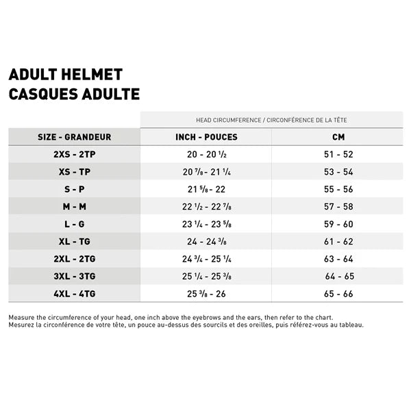 LS2 FF397 CITATION II Splitter Helmet Canada Size Chart