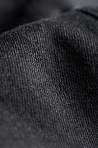 Close-up of dark gray fabric texture
