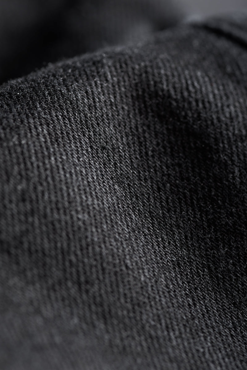 Close-up of dark gray fabric texture