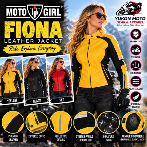 MotoGirl FIONA Leather Motorcycle Jacket Canada