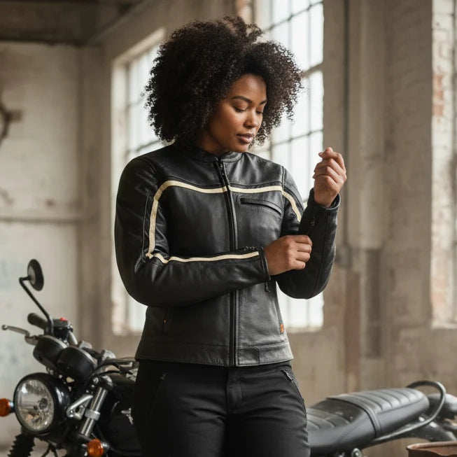 MotoGirl HAYLEY Women’s Leather Motorcycle Jacket Canada