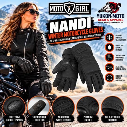 MotoGirl NANDI Winter Motorcycle Gloves Canada