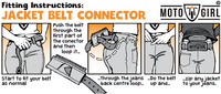 Motogirl Jacket Belt Connector instructions