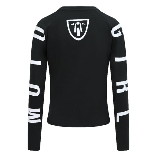MotoGirl Long Sleeve Black Shield Shirt Canada