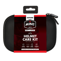 Helmet care kit packaging with Oxford logo on a white background
