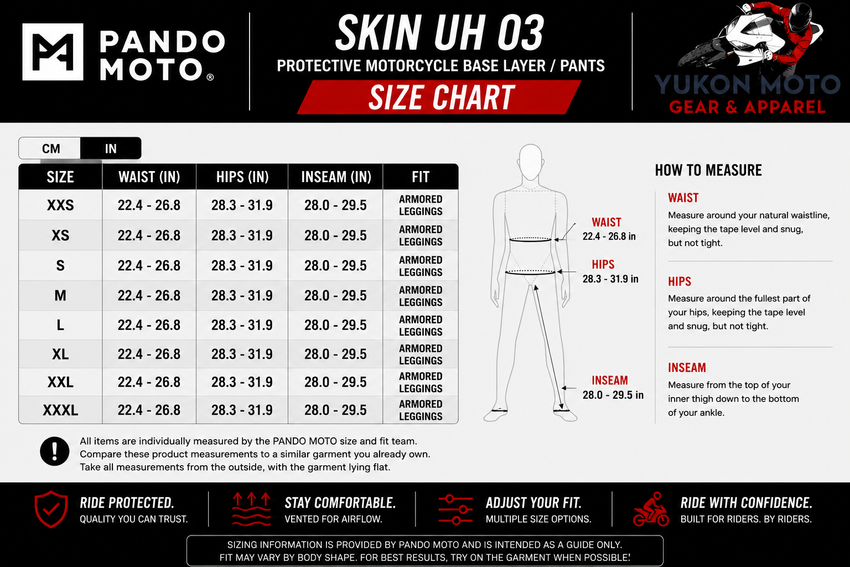 Pando Moto SKIN UH 03 Motorcycle Base Layer Pants Canada