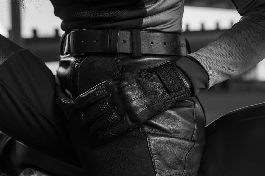 Pando Moto HIMO-3 Grain Leather Motorcycle Belt Canada