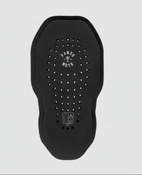 Black Motorcycle protective pad with 'Pando Moto' branding on a gray background