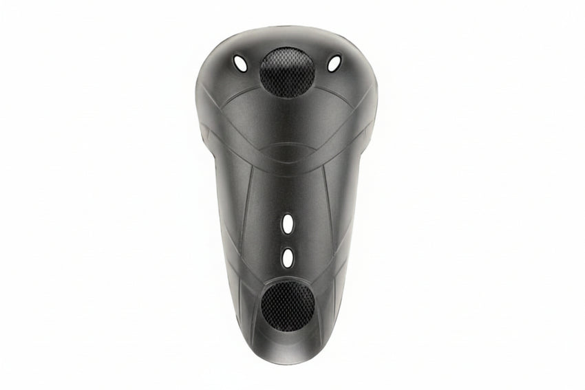 Scorpion SAS-Tech Black Motorcycle knee pad on white background