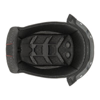 Black helmet interior with honeycomb pattern on a white background