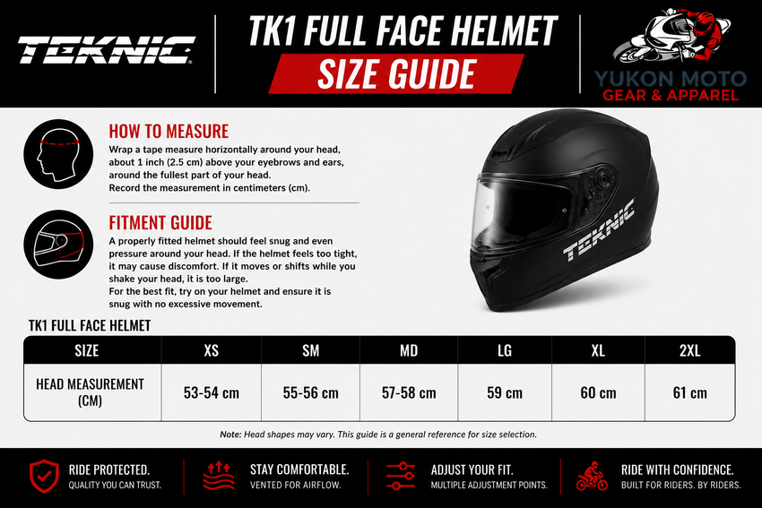 Teknic TK1 Full Face Motorcycle Helmet Canada