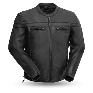 WCL Men's Leather Motorcycle Jacket