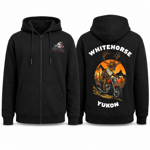 YMGA Adult Whitehorse Yukon CARIBOU CRUISER Zip-Up Hoodie Canada