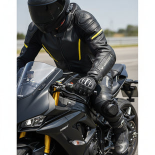 YMGA Full Protection Leather Motorcycle Gloves Canada
