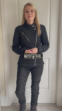 MotoGirl SHERRIE Black Motorcycle Jacket Canada