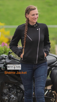 MotoGirl SHERRIE Black Motorcycle Jacket Canada