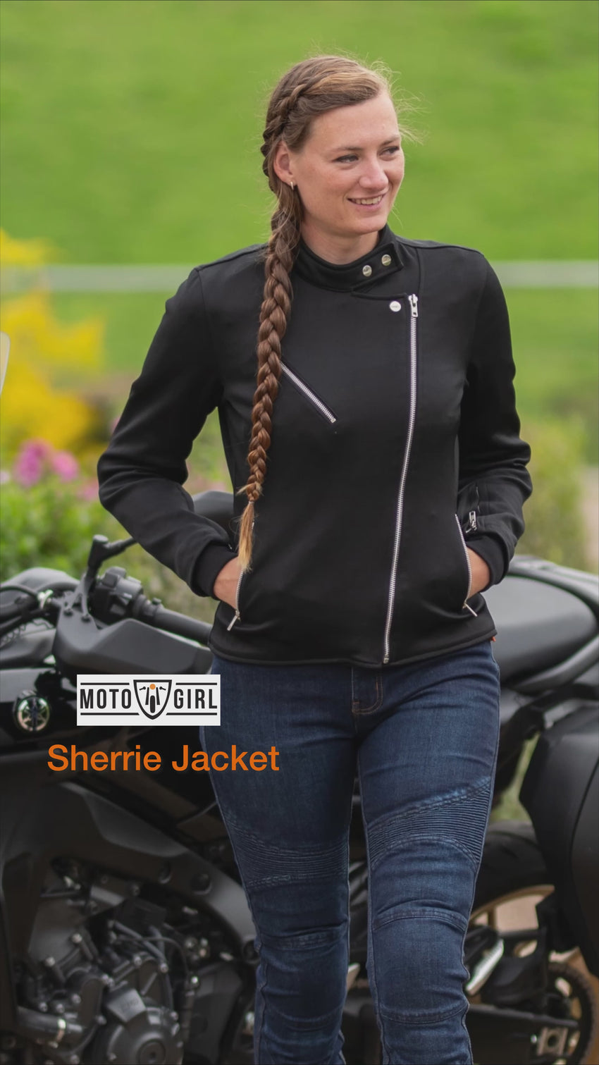 MotoGirl SHERRIE Black Motorcycle Jacket Canada